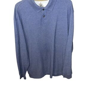 Blue Polo Shirt with Soft Cotton Fabric